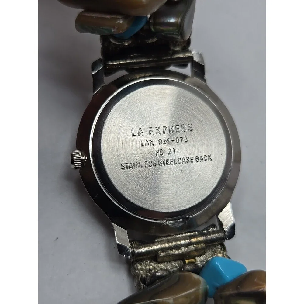 La Express West Quartz Turquoise Southwest Beaded Watch Womens New Battery Boho - Picture 10 of 10